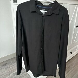 Apt. 9 Men's Classic Black Button Down Shirt Size XXL
